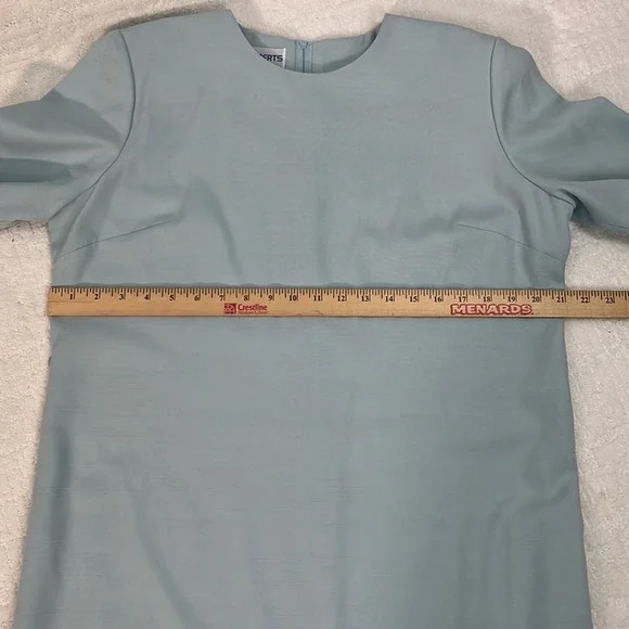 Diane Robert’s vintage light blue short sleeve shirt dress 12 H - Picture 7 of 9